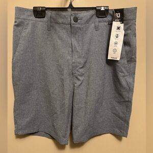 Hurley Men’s Flat-Front Shorts in Heather Gray